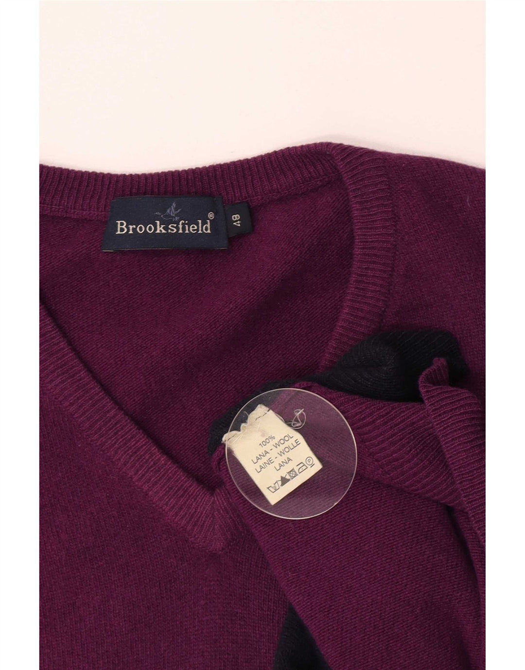 Maglione da uomo con scollo a V Brooksfield IT 48 Argyle/diamante viola medio