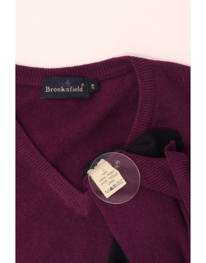 Maglione da uomo con scollo a V Brooksfield IT 48 Argyle/diamante viola medio
