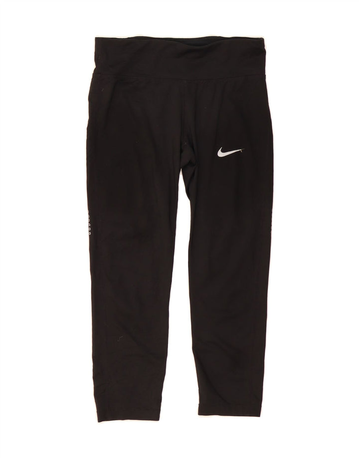 NIKE Womens Dri Fit Capri Leggings UK 8 Small  Black Polyester Vintage Nike and Second-Hand Nike from Messina Hembry 