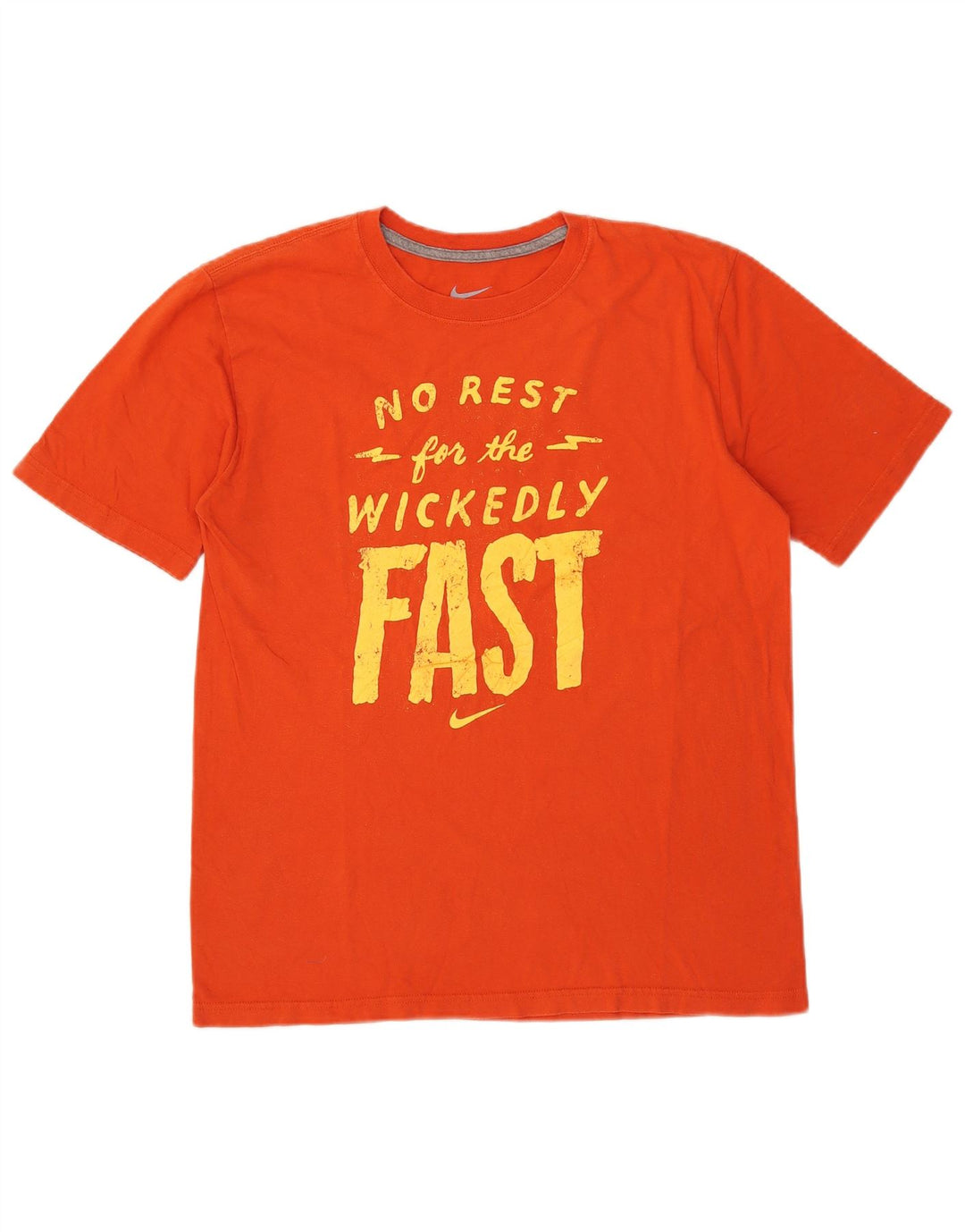 T-shirt grafica Nike da uomo con vestibilità regolare, top in cotone arancione medio