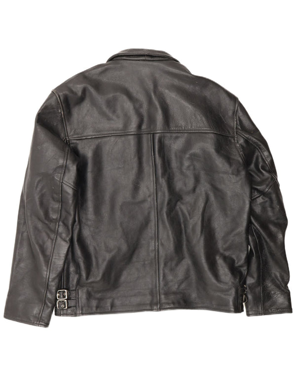 Giacca in pelle da uomo Ashy UK 44 2XL Pelle nera