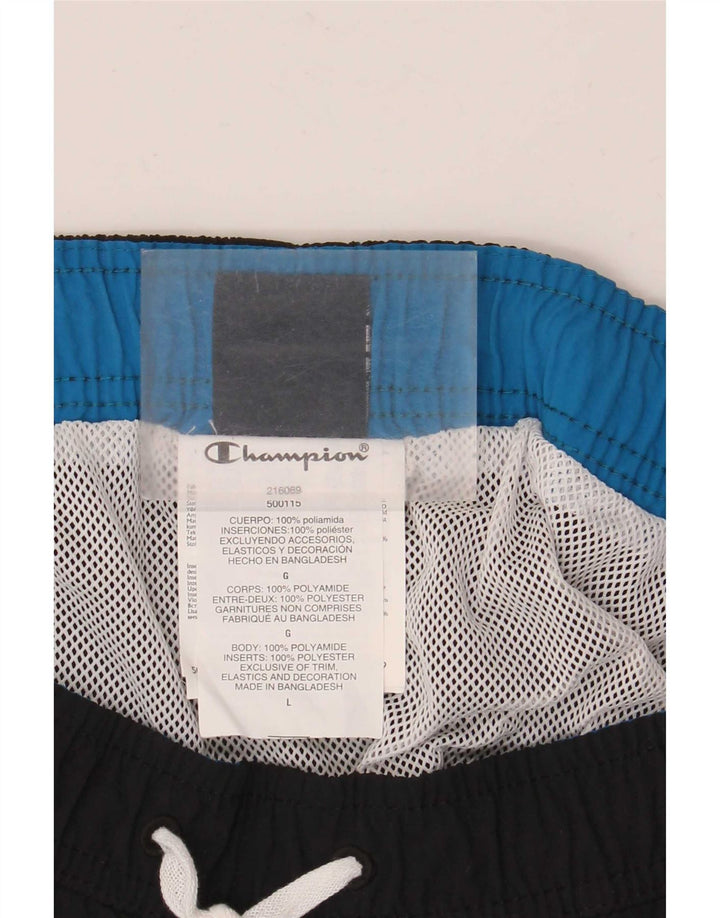 Pantaloncini da bagno da uomo Champion Large neri in poliammide