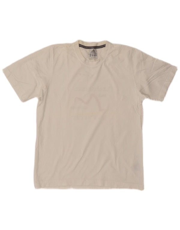 T-shirt grafica da uomo Adidas Top piccola in cotone bianco