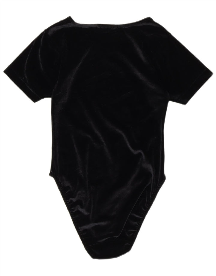 MICHELLE Body in velluto da donna UK 14 Poliestere medio nero con motivi cachemire