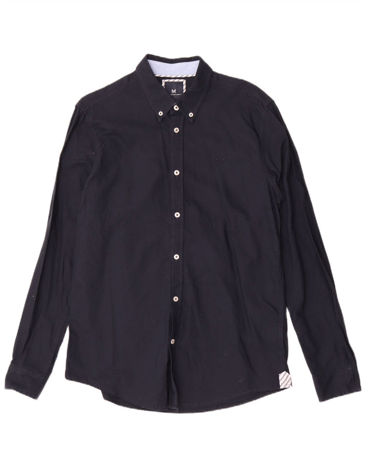 Crew Clothing Camicia slim fit da uomo in cotone blu navy medio