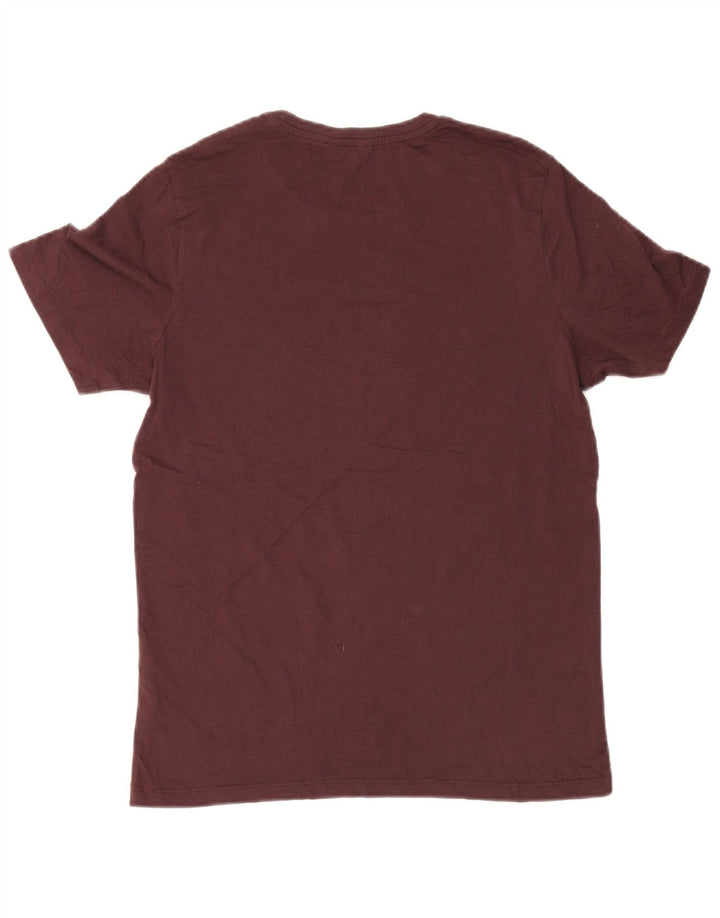 T-shirt grafica da uomo Jack & Jones Top in cotone bordeaux medio