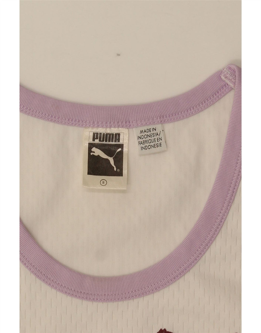 Canotta corta da donna Puma UK 8 piccola bianca
