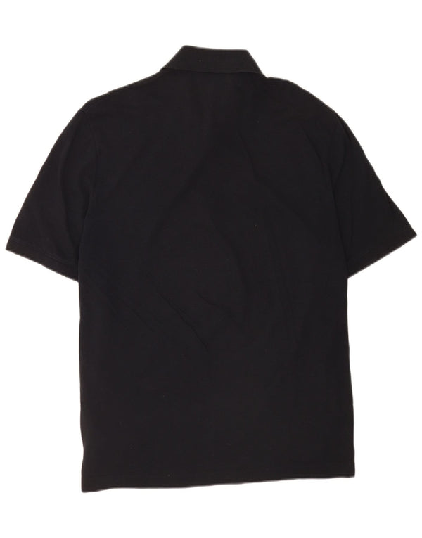 Polo Cos da uomo a maniche corte vestibilità regolare in cotone nero medio