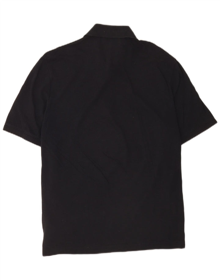 Polo Cos da uomo a maniche corte vestibilità regolare in cotone nero medio