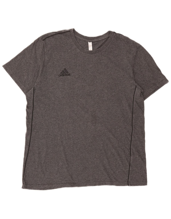 T-shirt Adidas da uomo Top Large in cotone grigio