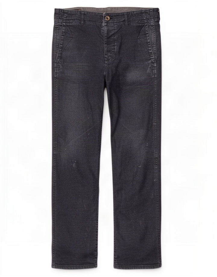Jeans dritti invecchiati da uomo Marlboro Classics W36 L32 cotone blu navy