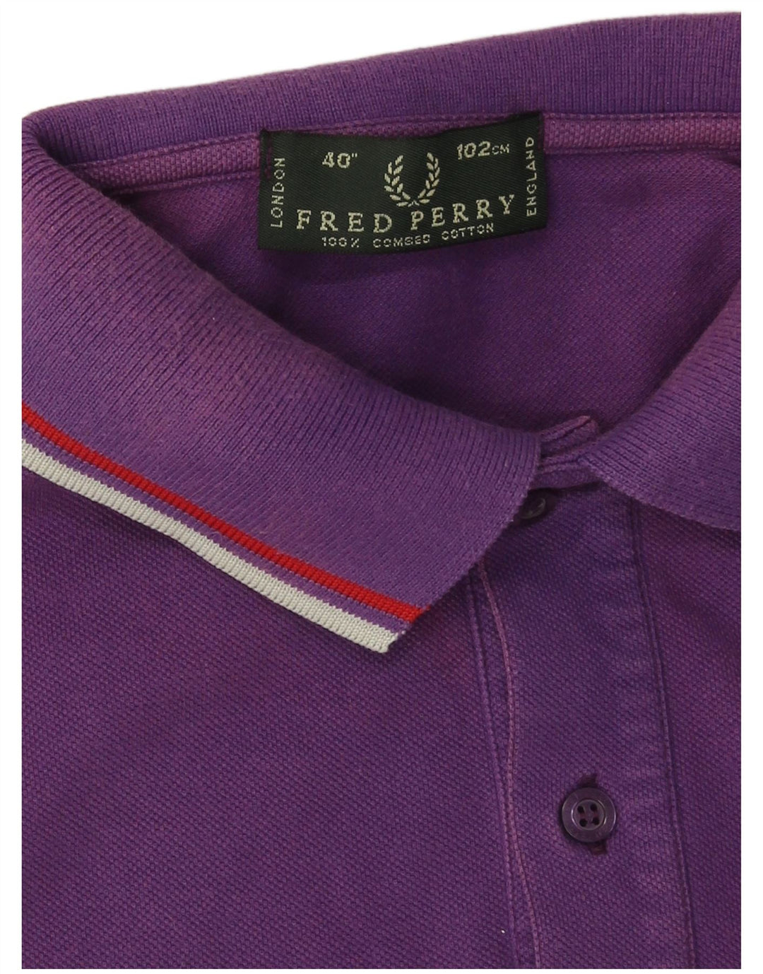 Polo da uomo Fred Perry in cotone viola medio
