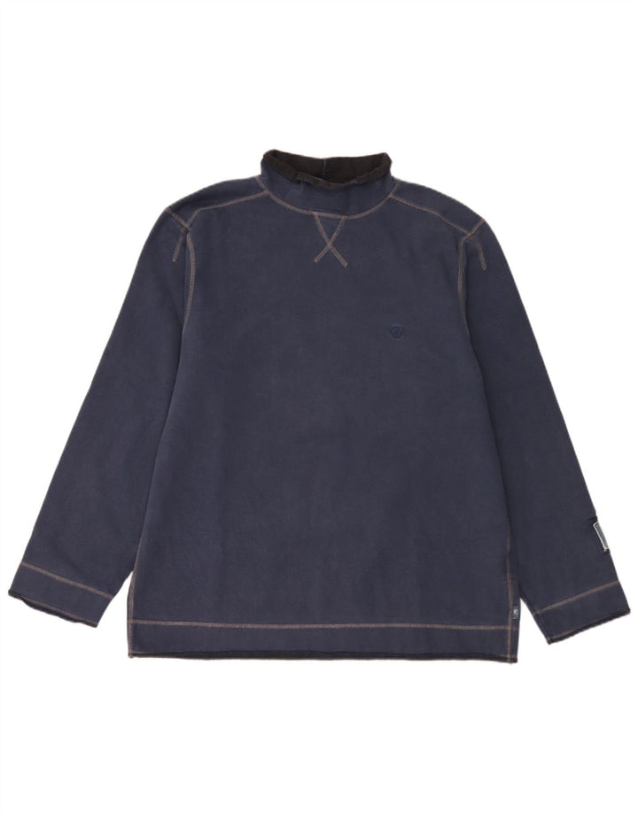 Top da uomo Fat Face a maniche lunghe in cotone blu navy medio