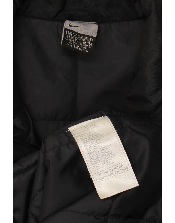 Giacca imbottita con grafica NIKE da uomo UK 39/41 nylon nero medio