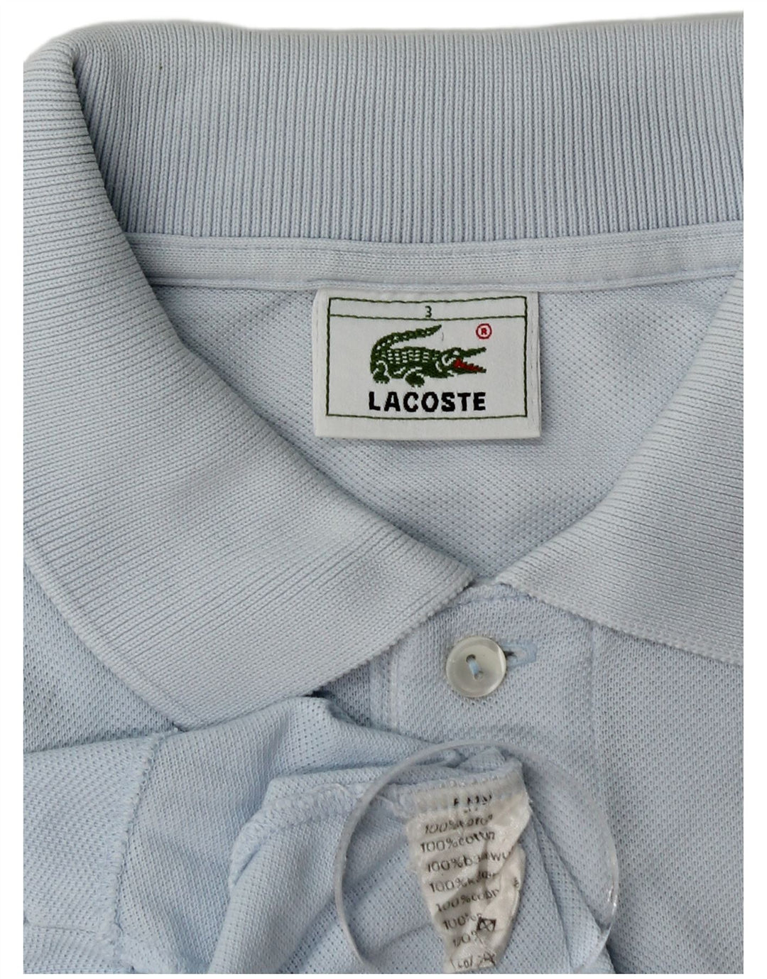 Polo da uomo Lacoste taglia 3 piccola in cotone blu