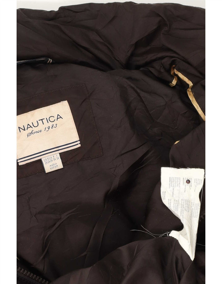 Giacca imbottita con cappuccio da donna Nautica UK 20 2XL poliestere marrone