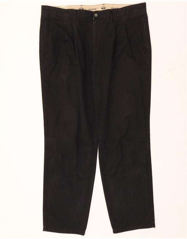 Pantaloni chino con pegging da uomo Dockers W42 L32 neri