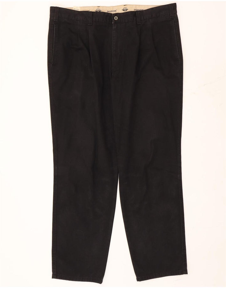 Pantaloni chino con pegging da uomo Dockers W42 L32 neri