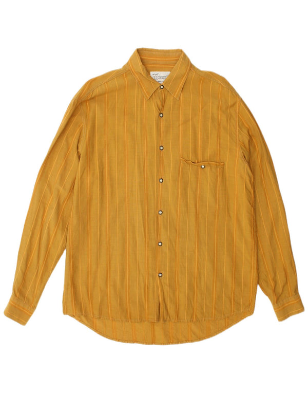 Camicia da uomo vintage grande gessato giallo