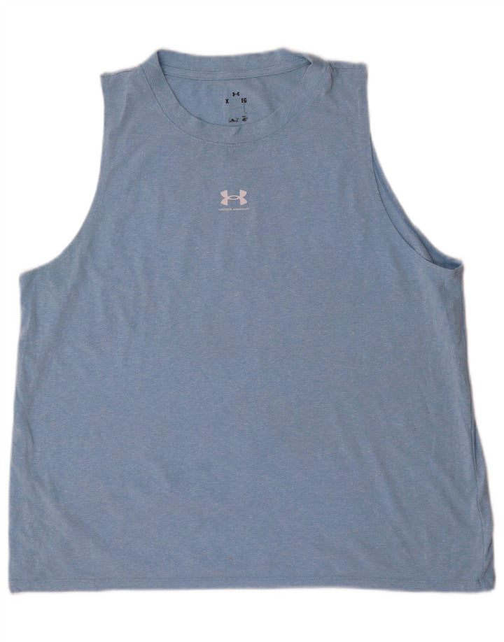 UNDER ARMOUR Womens Vest Top UK 18 XL Blue Flecked