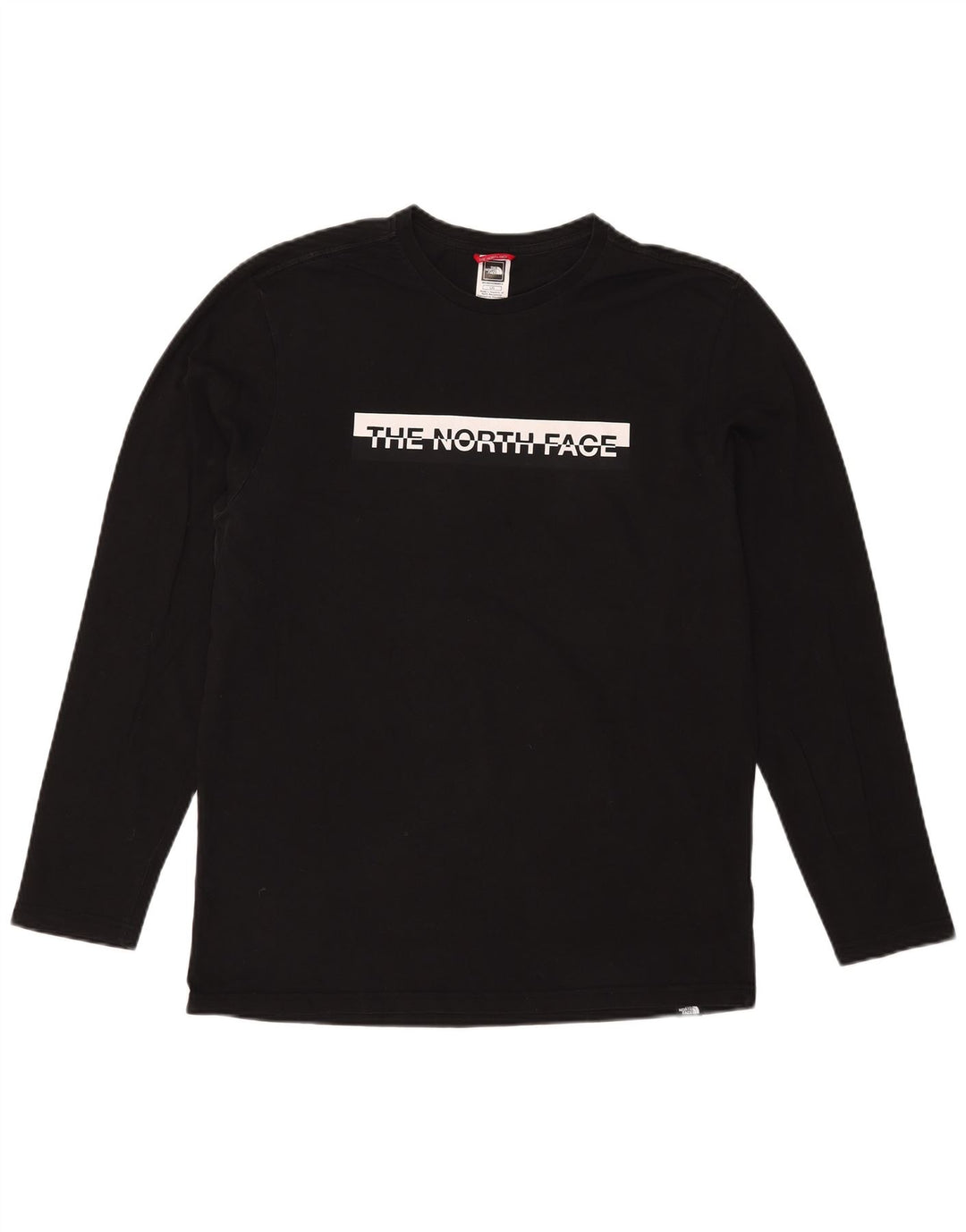 The North Face Maglietta grafica da uomo a maniche lunghe grande in cotone nero