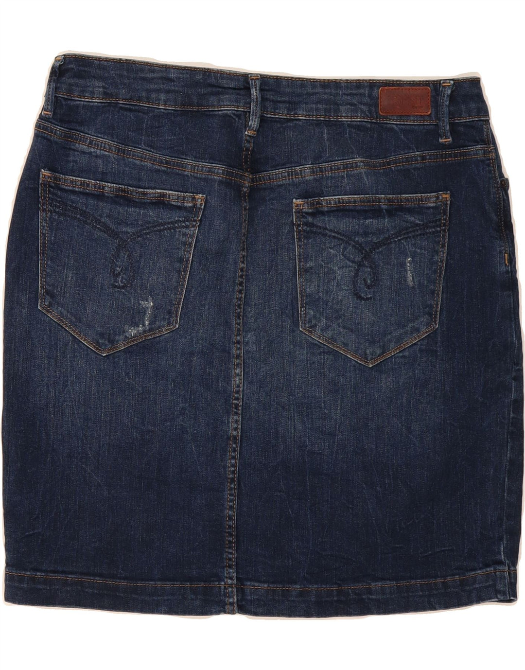 ESPRIT Womens Denim Skirt W32 Large Navy Blue Cotton Vintage Esprit and Second-Hand Esprit from Messina Hembry 