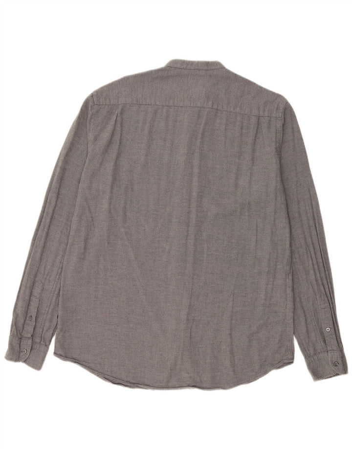 Camicia da uomo Massimo Dutti grande spina di pesce grigia