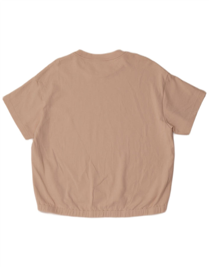 T-shirt da donna Massimo Dutti Top UK 16 grande cotone beige
