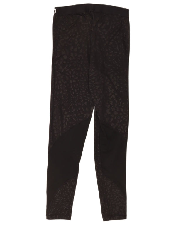 Leggings grafici Nike Dri Fit da donna UK 12 medio nero stampa animalier