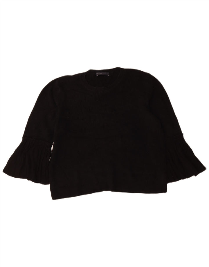 Maglione maglione girocollo da donna Marks & Spencer UK 14 grande nero