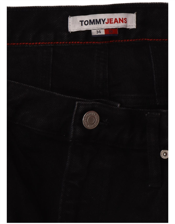 TOMMY HILFIGER Jeans affusolati da uomo W34 L26 cotone nero