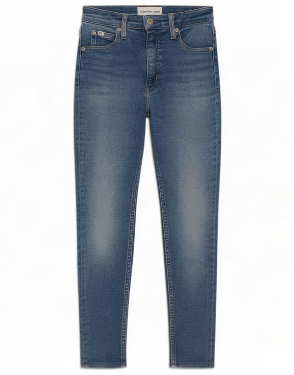 Calvin Klein Jeans skinny corti da donna a vita alta W25 L25 Cotone blu