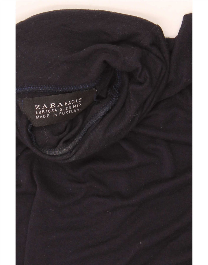 Top Zara da donna a maniche lunghe UK 10 Small Blu Navy