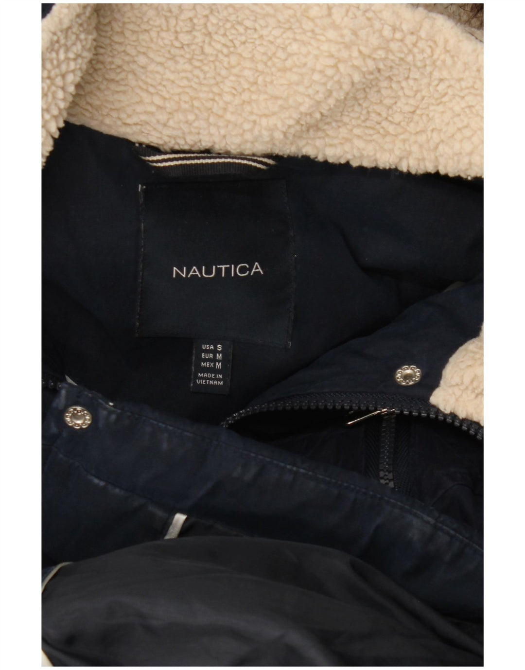 Cappotto imbottito oversize con cappuccio da donna Nautica UK 10 piccolo blu navy