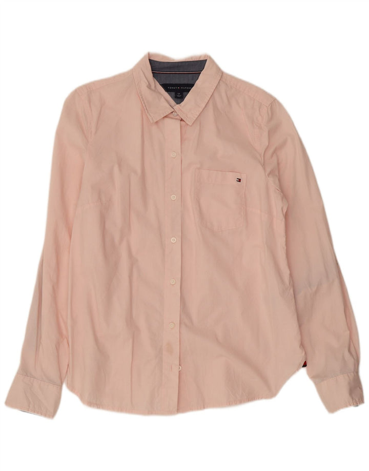 Camicia da donna Tommy Hilfiger UK 10 piccola in cotone rosa