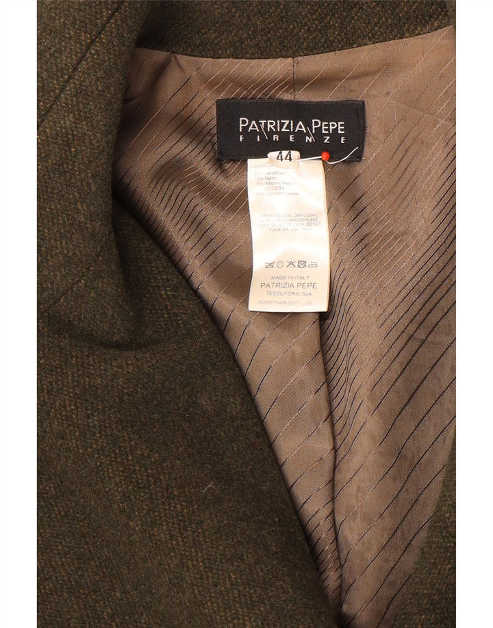 PATRIZIA PEPE Giacca Blazer da Donna a 2 Bottoni IT 44 Media Lana Kaki