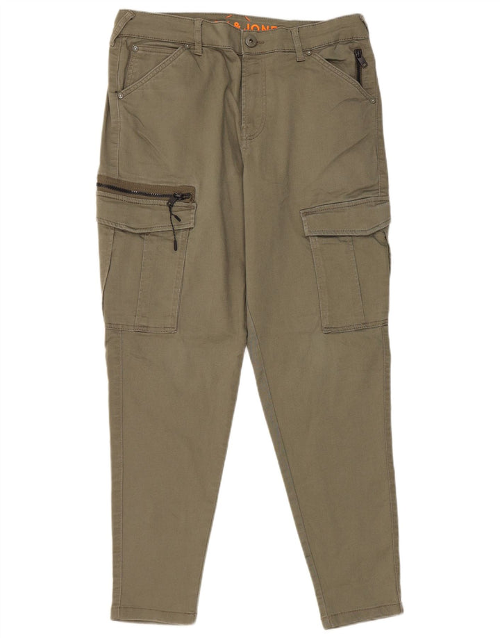 Pantaloni cargo slim da uomo Jack & Jones W32 L28 kaki
