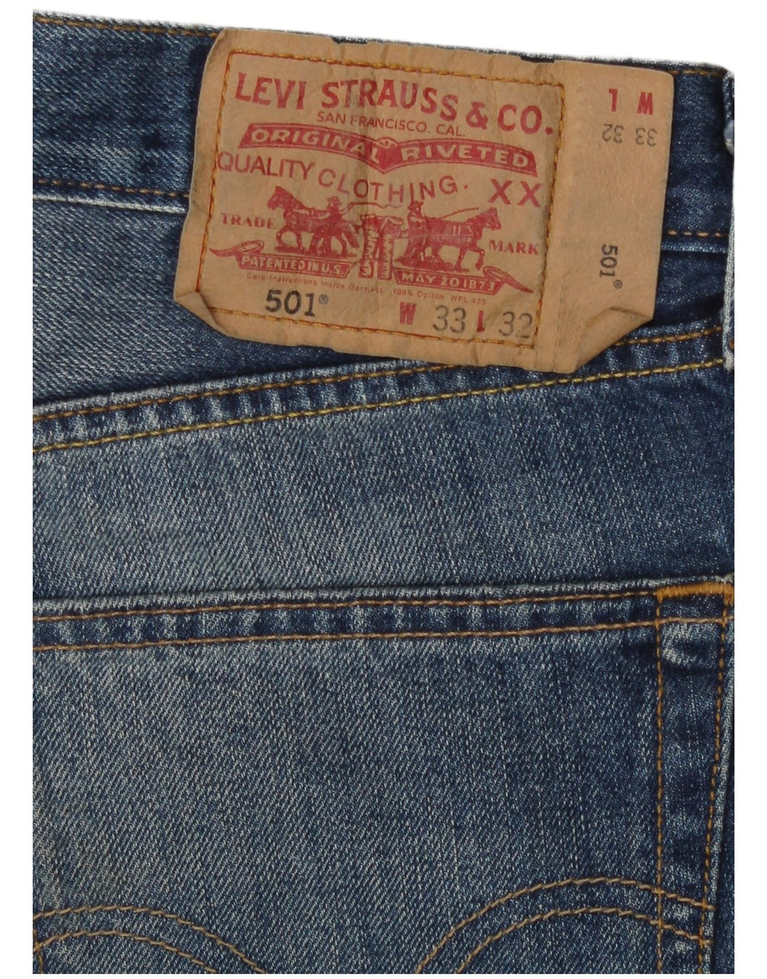 Levi's Uomo 501 Jeans dritti W33 L32 Blu