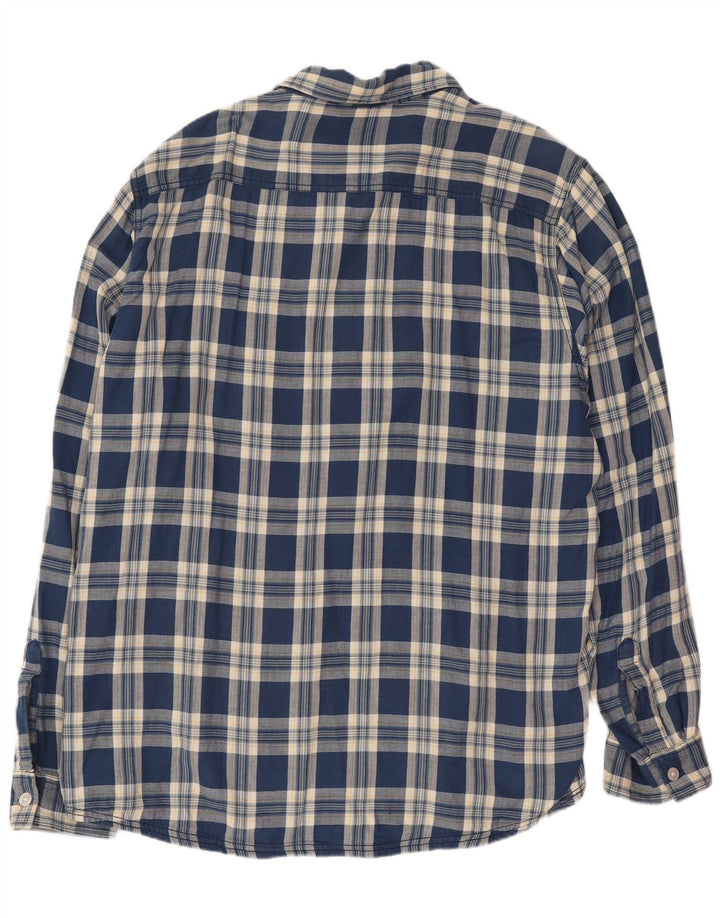 Camicia da uomo Weird Fish 2XL in cotone scozzese blu