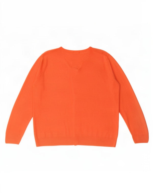 Maglione cardigan da donna Marks & Spencer UK 20 2XL Acrilico arancione
