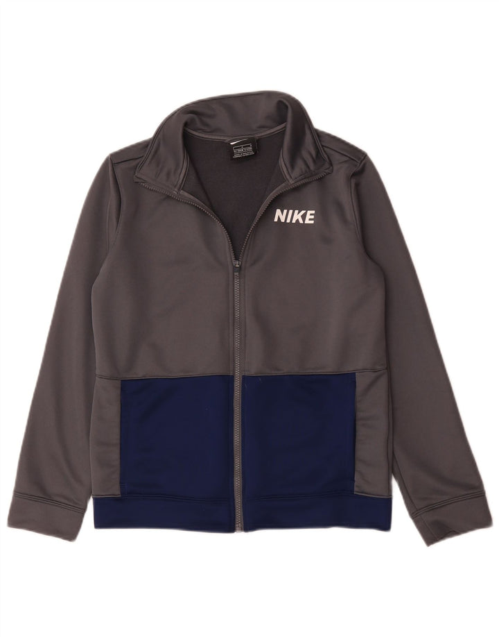 Giacca superiore della tuta da ragazzo Nike 12-13 anni Large in poliestere color block grigio