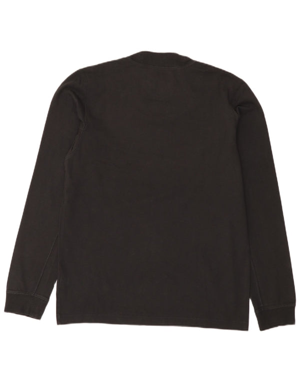 ADIDAS Mens Graphic Top Long Sleeve Small Black Cotton