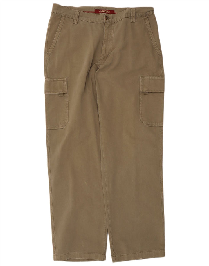 Pantaloni cargo dritti da uomo Carrera W38 L33 cotone kaki