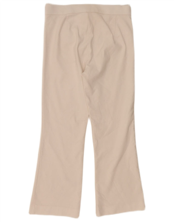 Pantaloni corti bootcut da donna Zara medi W29 L25 cotone bianco