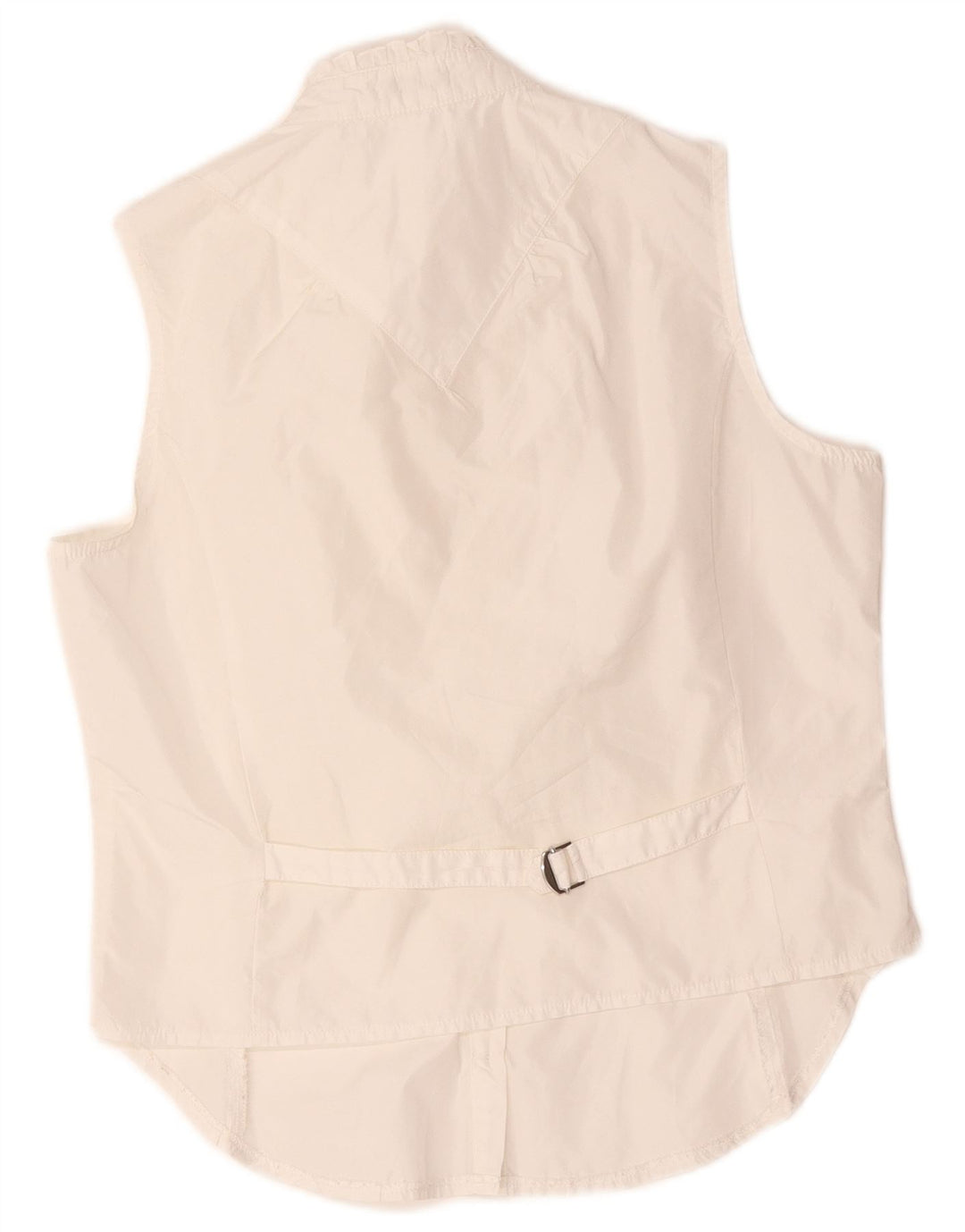 Camicetta senza maniche da donna con volant sul davanti Benetton UK 14 Medium White