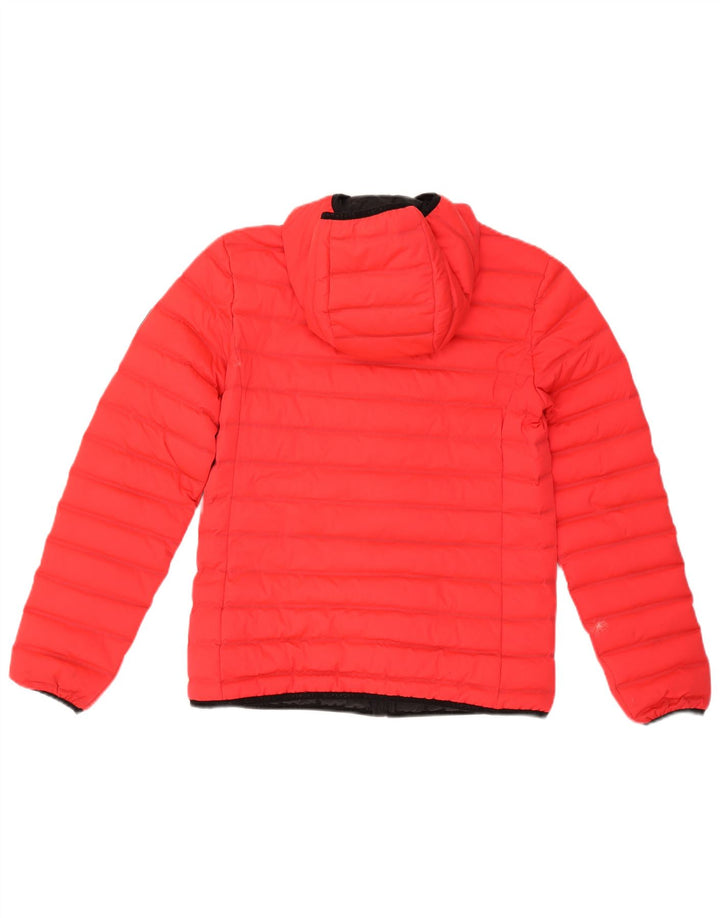 Giacca imbottita con cappuccio da donna Superdry UK 10 Small Poliestere rosso