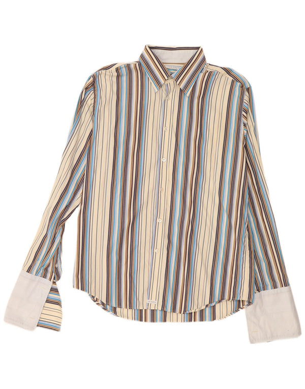 Camicia formale da uomo Ted Baker taglia 4 grande cotone a righe multicolore