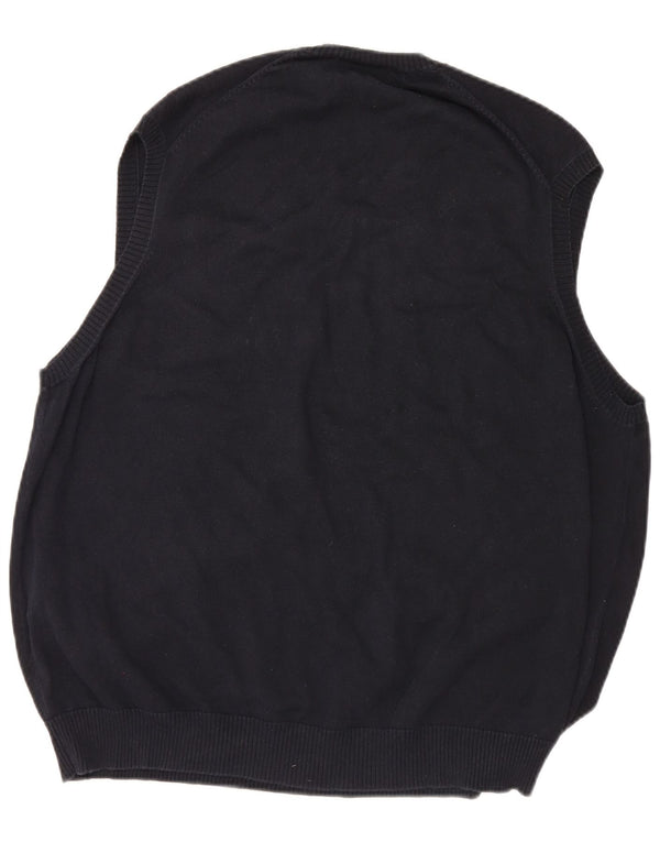 Canotta da uomo Marks & Spencer blu Harbour Vest 2XL cotone blu scuro