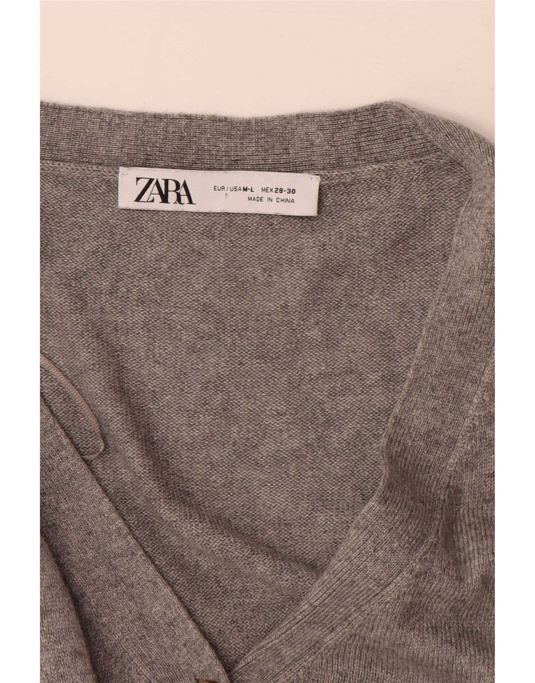 Maglione cardigan oversize lungo da donna Zara UK 14 Grigio medio chiazzato