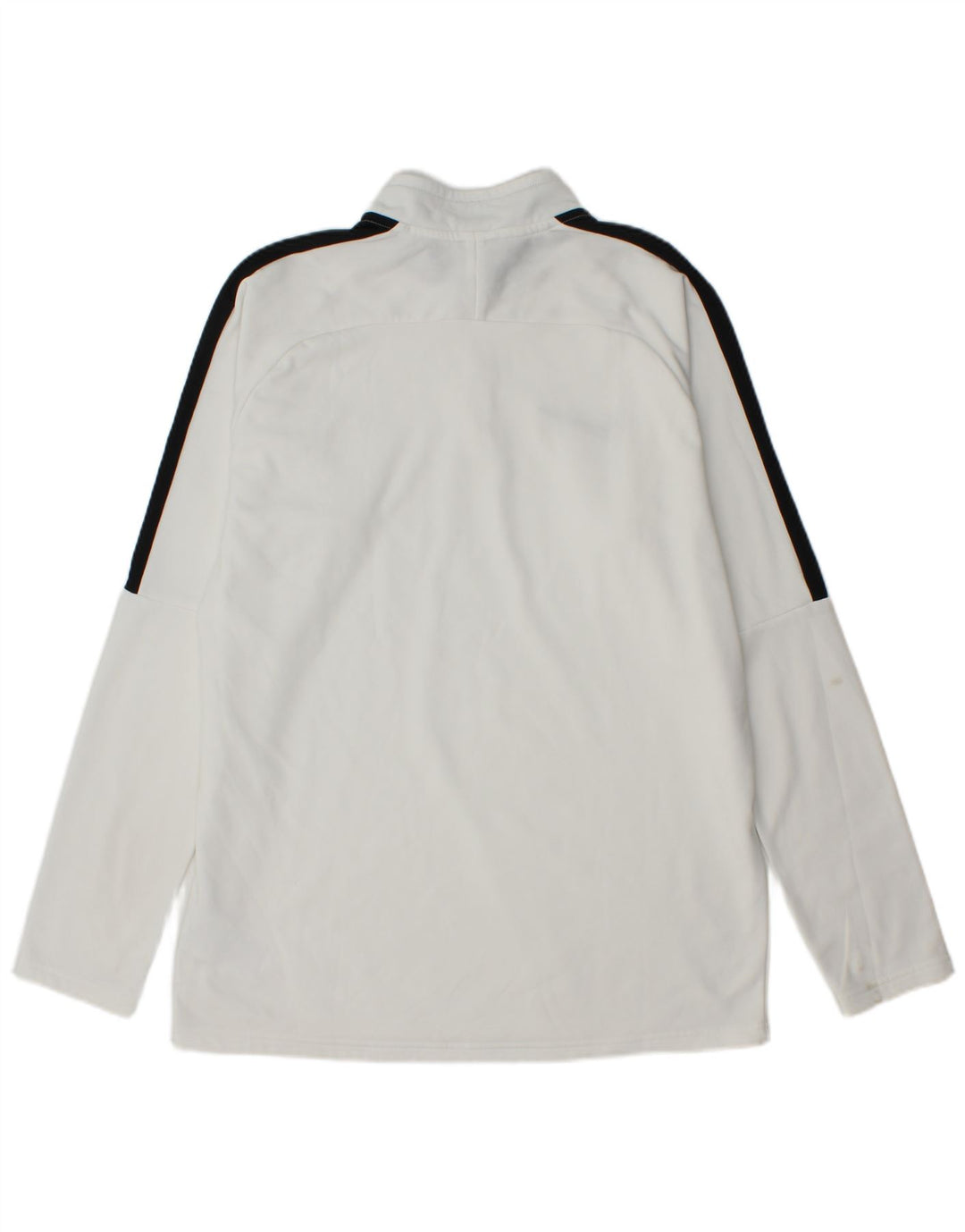 Nike Dri Fit Zip Neck Pullover Tuta da Uomo Top Large Bianco Colorblock